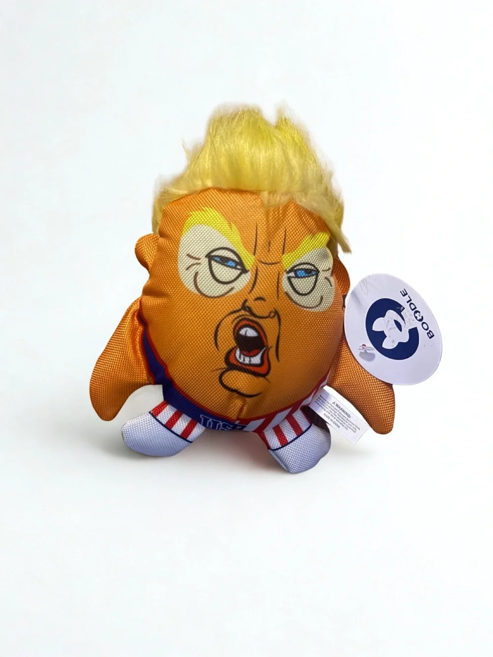 Boodle Donald Trump Political Parody Plush Squeaky Dog Toy 6” New With Tags